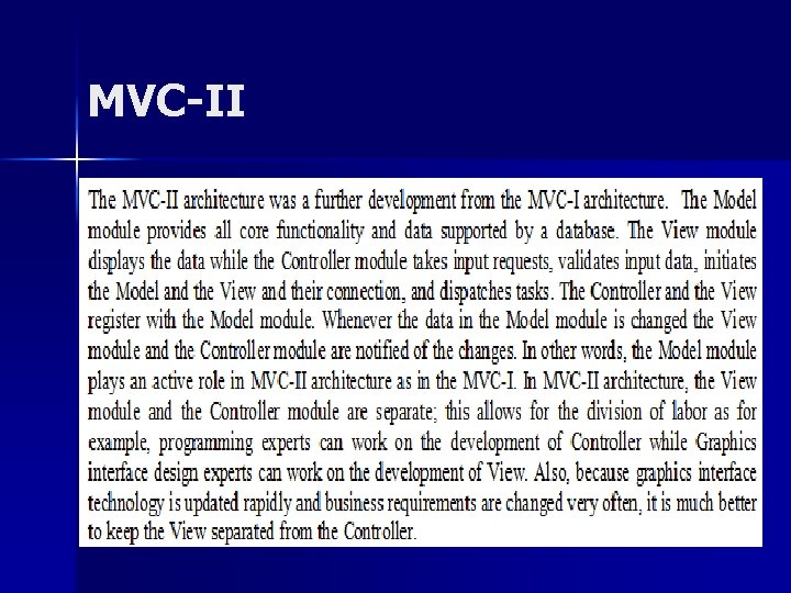MVC-II MVC-II