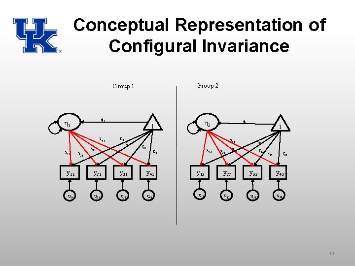 Conceptual Representation of Configural Invariance Group 2 Group 1 ϕ 1 η 1 λ
