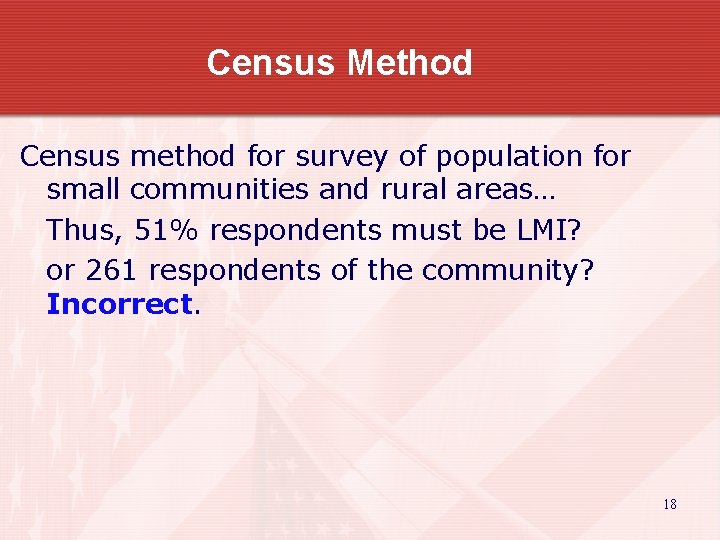 Census Method Census method for survey of population for small communities and rural areas…