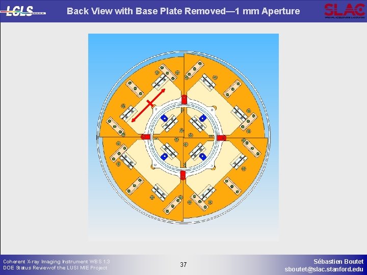 Back View with Base Plate Removed— 1 mm Aperture Coherent X-ray Imaging Instrument WBS