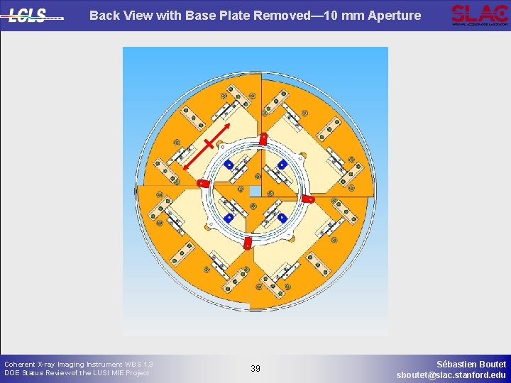 Back View with Base Plate Removed— 10 mm Aperture Coherent X-ray Imaging Instrument WBS