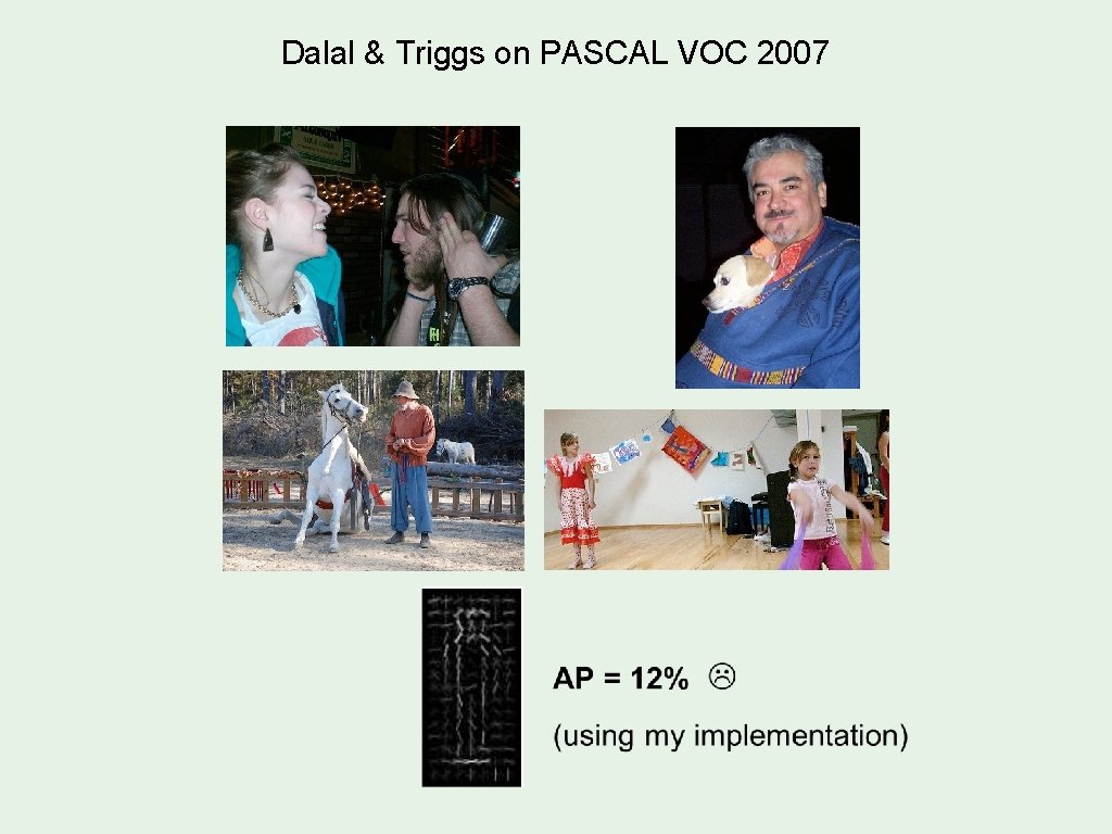 Dalal & Triggs on PASCAL VOC 2007 
