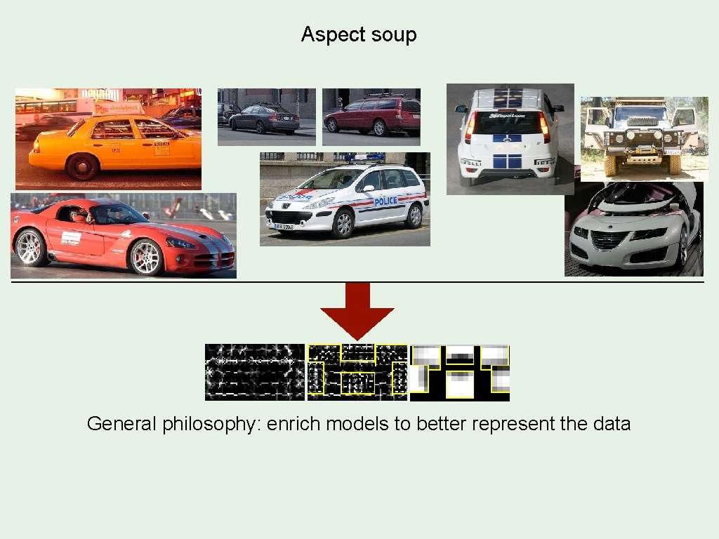 Aspect soup General philosophy: enrich models to better represent the data 