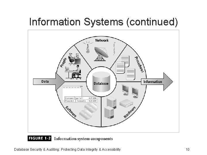 Information Systems (continued) Database Security & Auditing: Protecting Data Integrity & Accessibility 10 