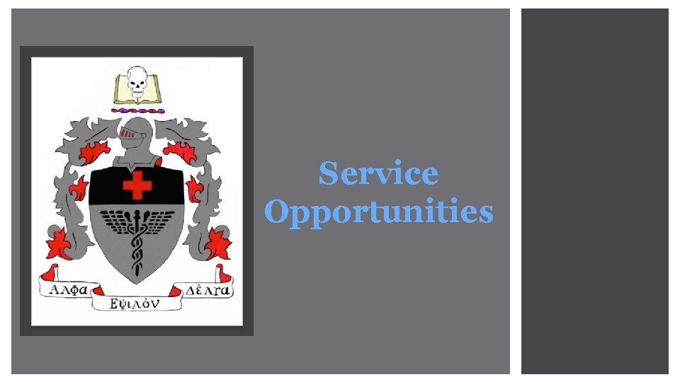 Service Opportunities 