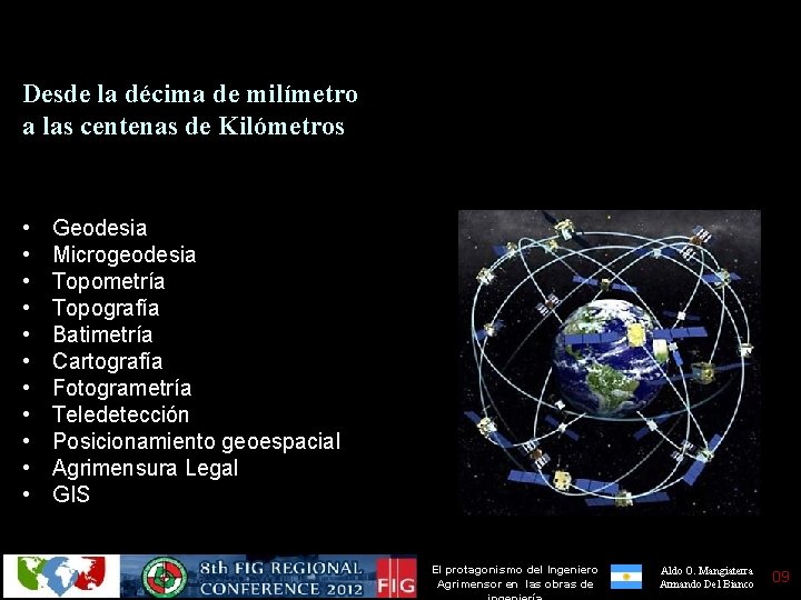 Desde la décima de milímetro a las centenas de Kilómetros • • • Geodesia