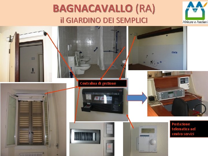 BAGNACAVALLO (RA) il GIARDINO DEI SEMPLICI Centralina di gestione Postazione telematica nel centro servizi
