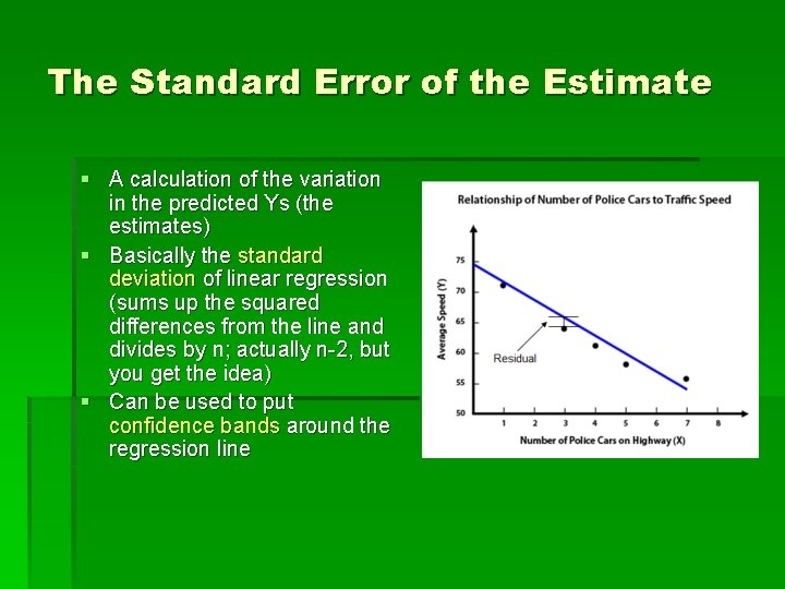 The Standard Error of the Estimate § A calculation of the variation in the