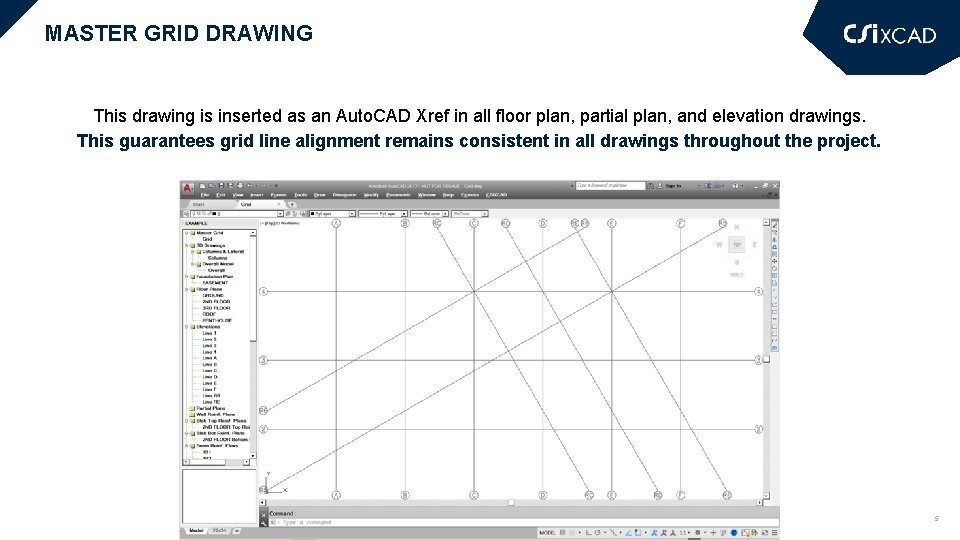 MASTER GRID DRAWING This drawing is inserted as an Auto. CAD Xref in all