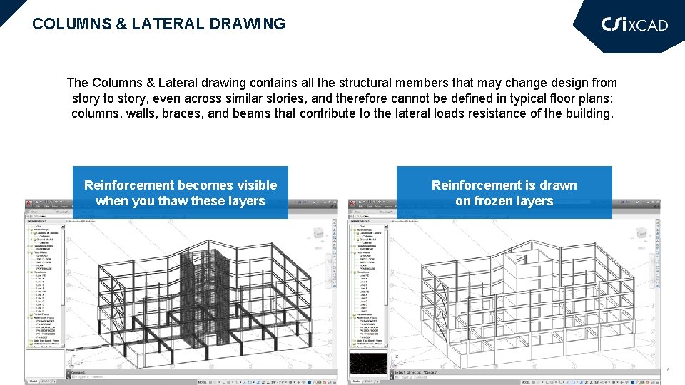 COLUMNS & LATERAL DRAWING The Columns & Lateral drawing contains all the structural members
