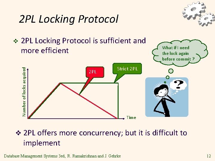 2 PL Locking Protocol is sufficient and more efficient Number of locks acquired v