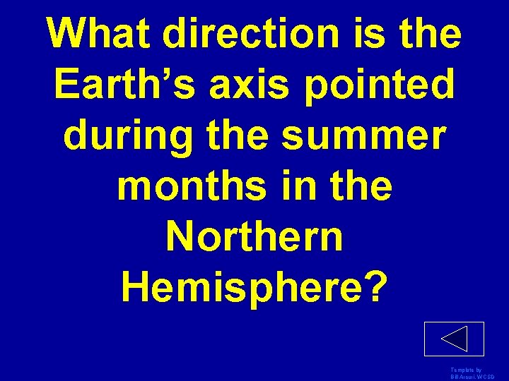 What direction is the Earth’s axis pointed during the summer months in the Northern