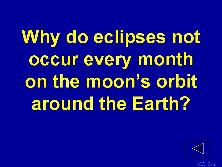 Why do eclipses not occur every month on the moon’s orbit around the Earth?