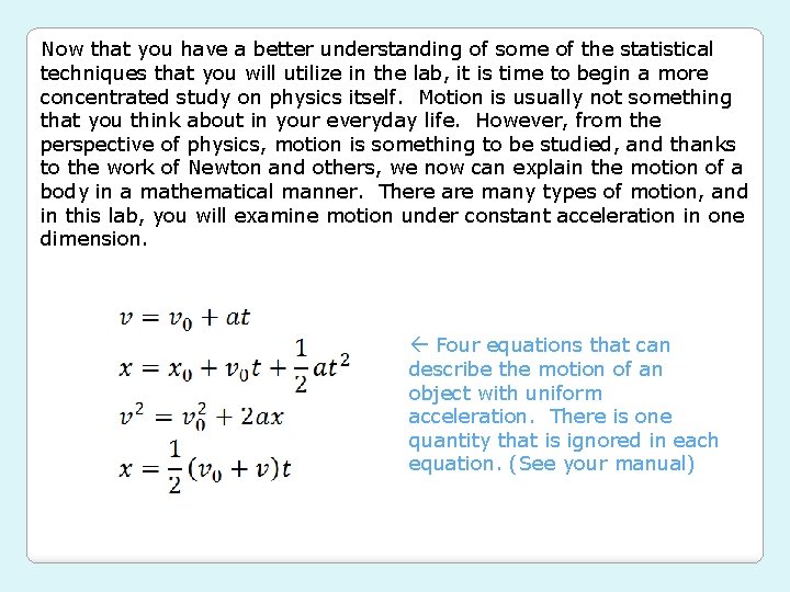 Now that you have a better understanding of some of the statistical techniques that
