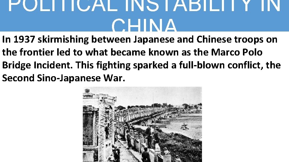 EXPANSION IN EAST ASIA 1931 1941 POLITICAL INSTABILITY