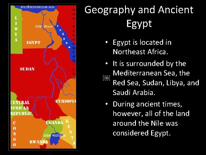 Ancient Egyptian Geography Vocabulary Words cataracts delta Menes