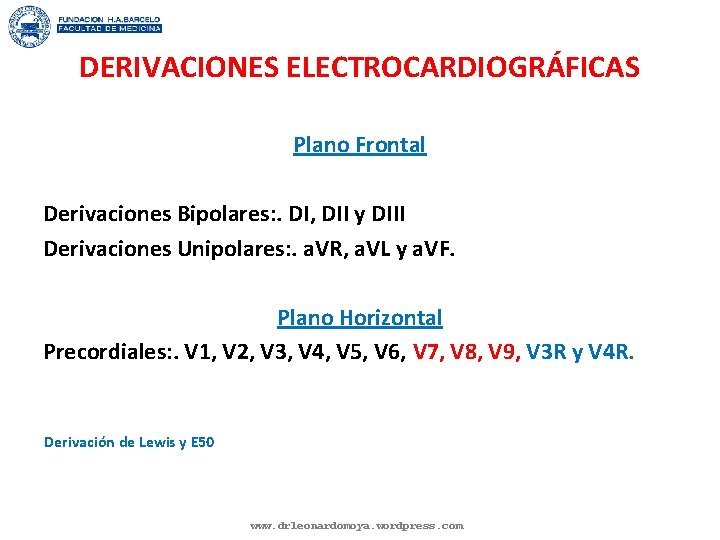 DERIVACIONES ELECTROCARDIOGRÁFICAS Plano Frontal Derivaciones Bipolares: . DI, DII y DIII Derivaciones Unipolares: .