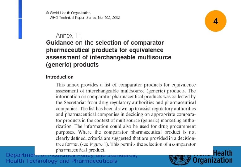 4 Department of Medicines Policy and Standards, Health Technology and Pharmaceuticals 15 