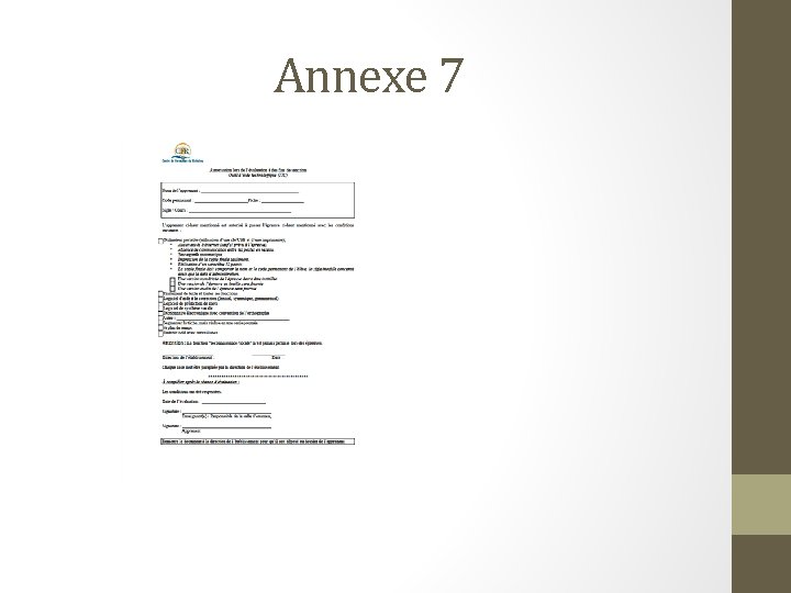 Annexe 7 