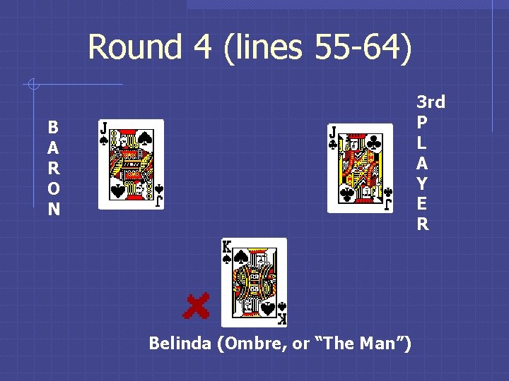 Round 4 (lines 55 -64) 3 rd P L A Y E R B