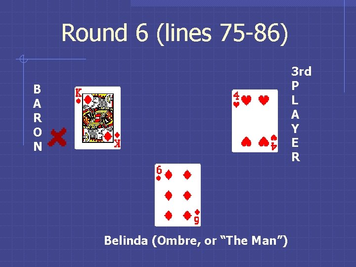 Round 6 (lines 75 -86) 3 rd P L A Y E R B