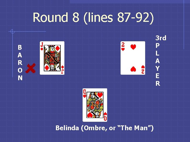 Round 8 (lines 87 -92) 3 rd P L A Y E R B