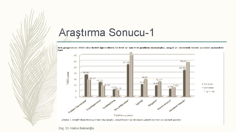 Araştırma Sonucu-1 Doç. Dr. Hatice Bakkaloğlu 