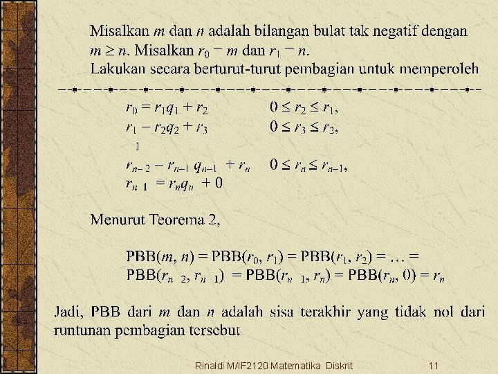 Rinaldi M/IF 2120 Matematika Diskrit 11 