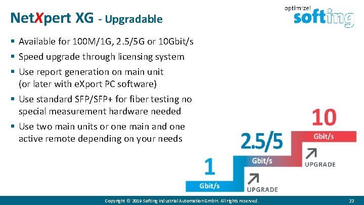 Net. Xpert XG - Upgradable § Available for 100 M/1 G, 2. 5/5 G