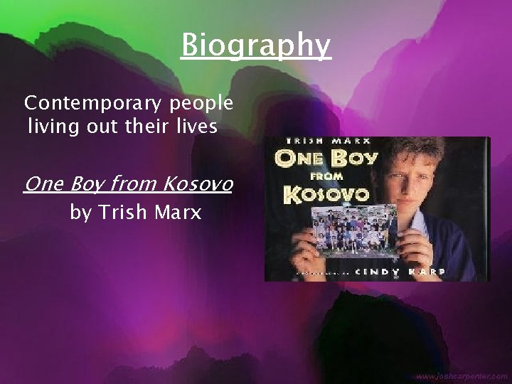 Biography Contemporary people living out their lives One Boy from Kosovo by Trish Marx