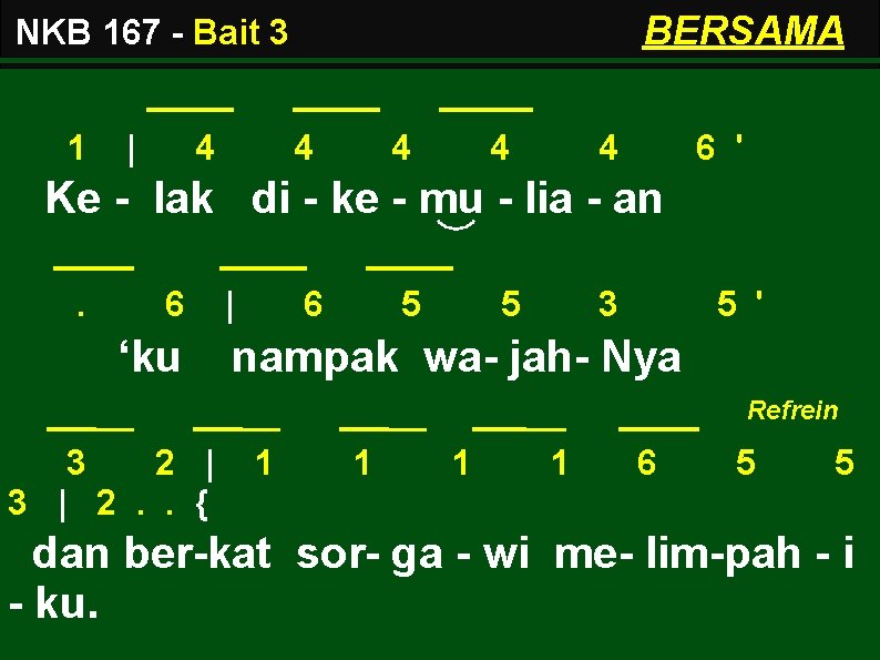 BERSAMA NKB 167 - Bait 3 1 | 4 4 4 6 ' Ke