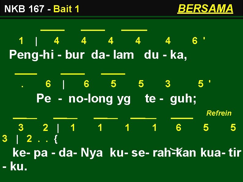 BERSAMA NKB 167 - Bait 1 1 | 4 4 4 6 ' Peng-hi