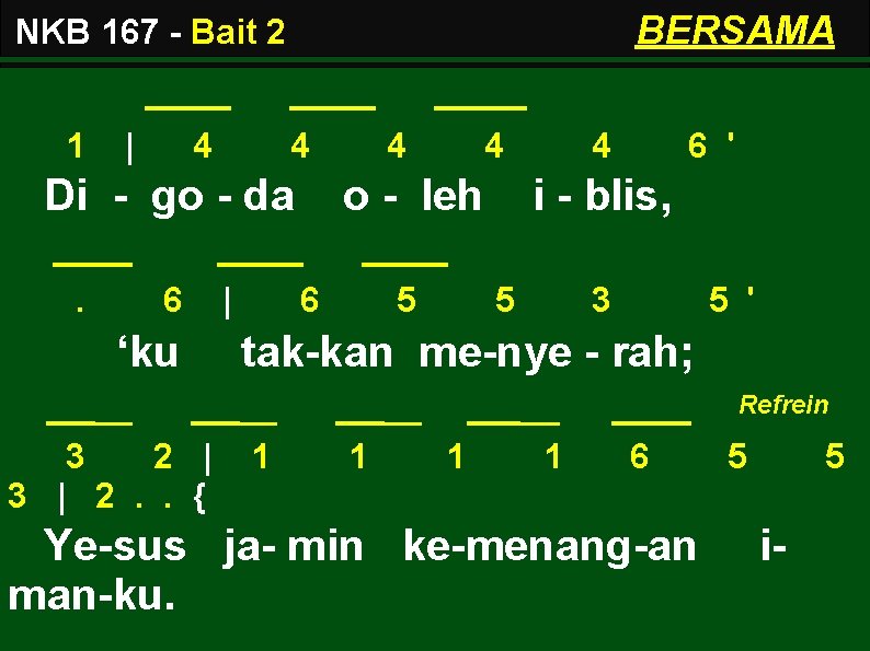 BERSAMA NKB 167 - Bait 2 1 | 4 4 Di - go - BERSAMA NKB 167 - Bait 2 1 | 4 4 Di - go -