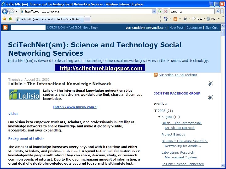  http: //scitechnet. blogspot. com 