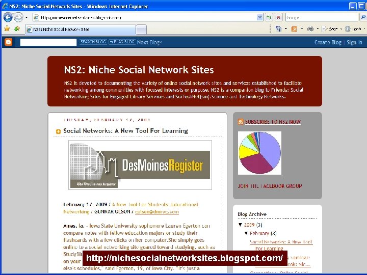 http: //nichesocialnetworksites. blogspot. com/ 