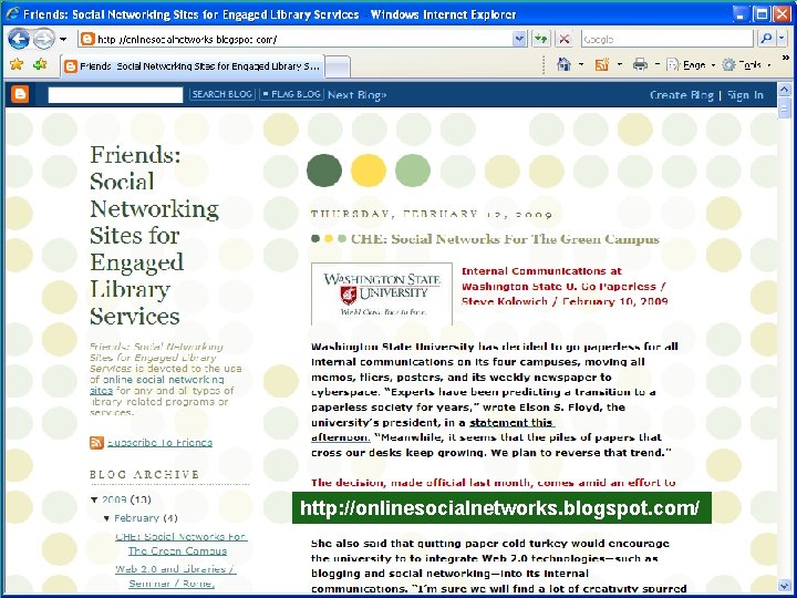 http: //onlinesocialnetworks. blogspot. com/ 