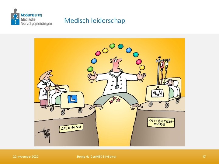 Medisch leiderschap 22 november 2020 Breng de Can. MEDS tot bloei 17 