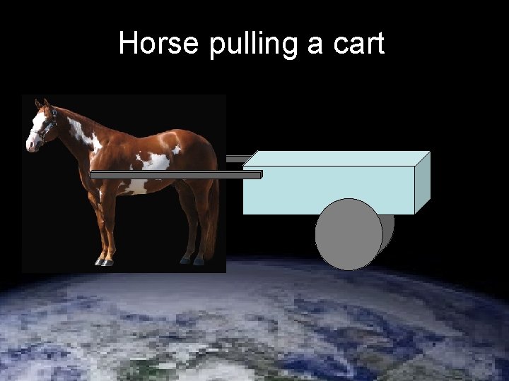 Horse pulling a cart 