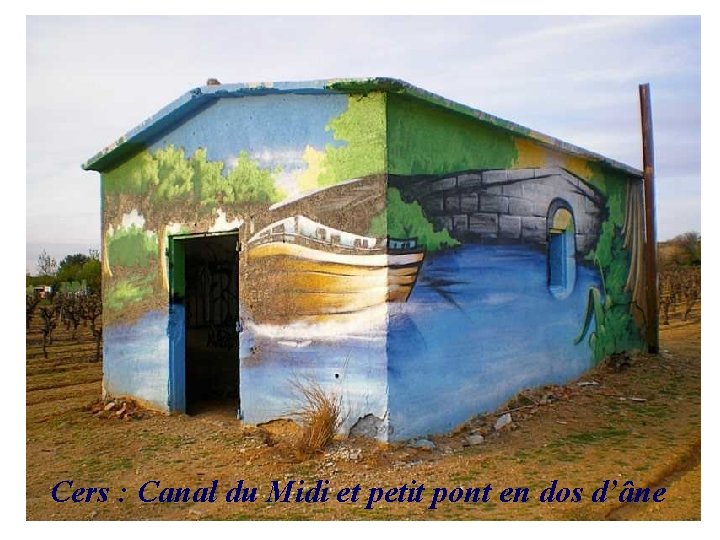 Cers : Canal du Midi et petit pont en dos d’âne 