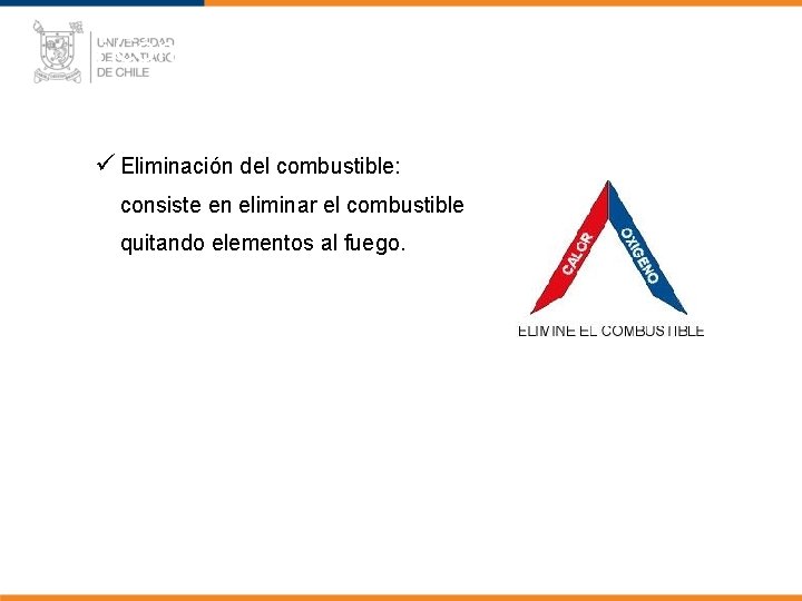 ¿Cómo Controlar los Incendios? ü Eliminación del combustible: consiste en eliminar el combustible quitando