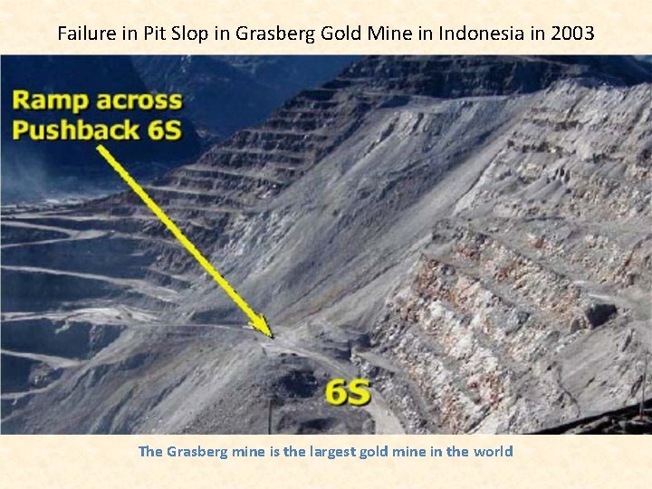 Failure in Pit Slop in Grasberg Gold Mine in Indonesia in 2003 The Grasberg