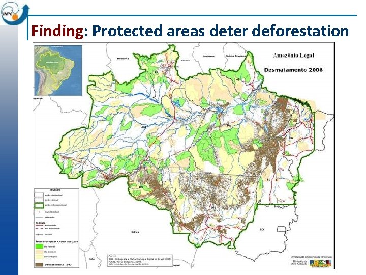 Finding: Protected areas deter deforestation 