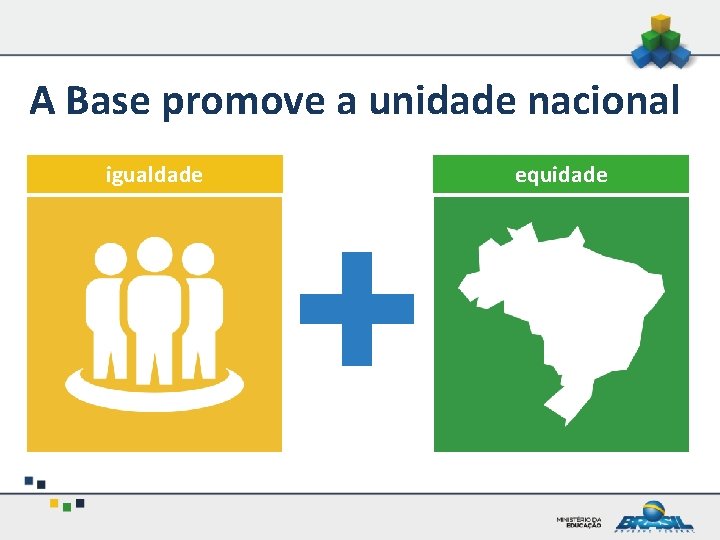 A Base promove a unidade nacional igualdade equidade 