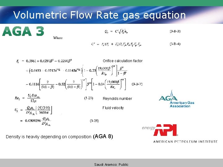 Volumetric Flow Rate gas equation Orifice calculation factor Reynolds number Fluid velocity Density is