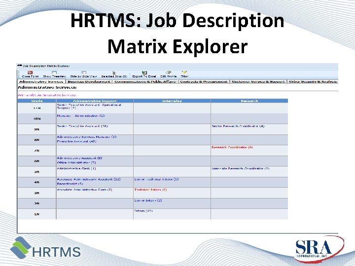 HRTMS: Job Description Matrix Explorer 