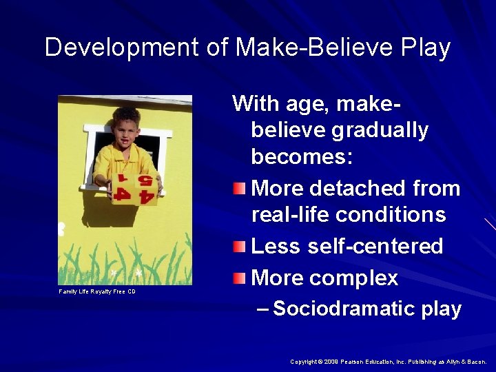 Development of Make-Believe Play Family Life Royalty Free CD With age, makebelieve gradually becomes: