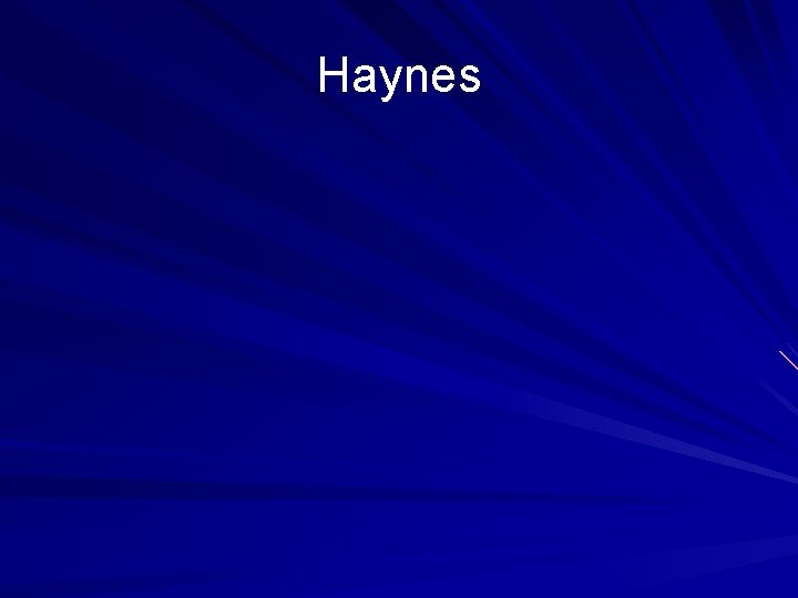 Haynes 
