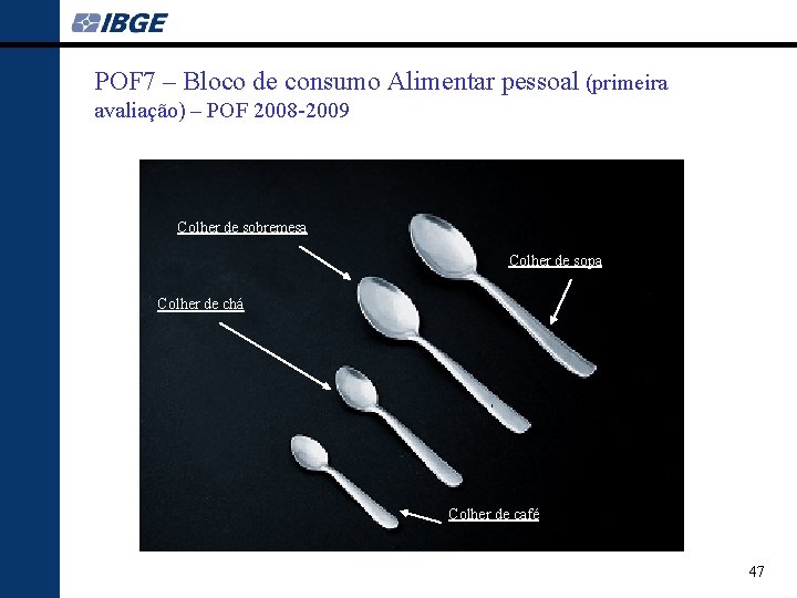 POF 7 – Bloco de consumo Alimentar pessoal (primeira avaliação) – POF 2008 -2009