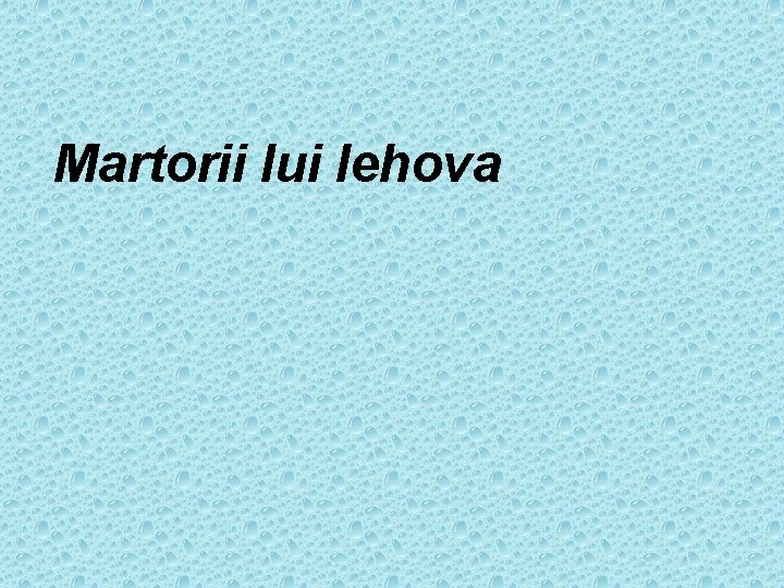 Martorii lui Iehova 