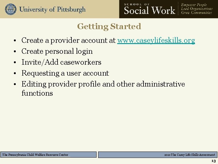 202 The Casey Life Skills Assessment Learning Objectives